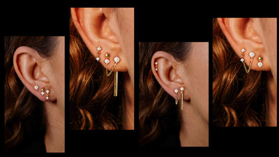 Bar earring set styles