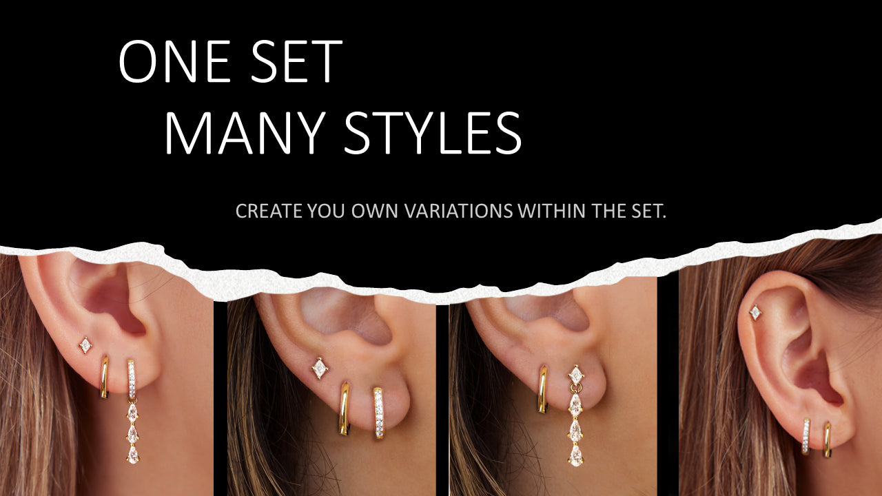 One set many styles dangle earring set